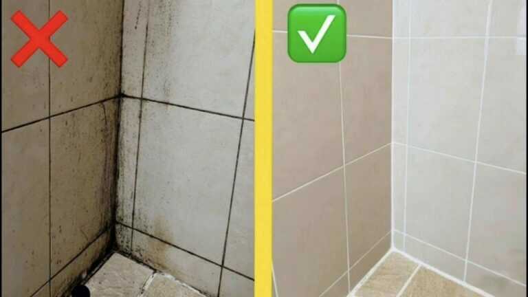 Hausmittel wie man Badezimmerfliesen mit starken Kalkablagerungen reinigt / Badezimmerwände mit Schimmel reinigen