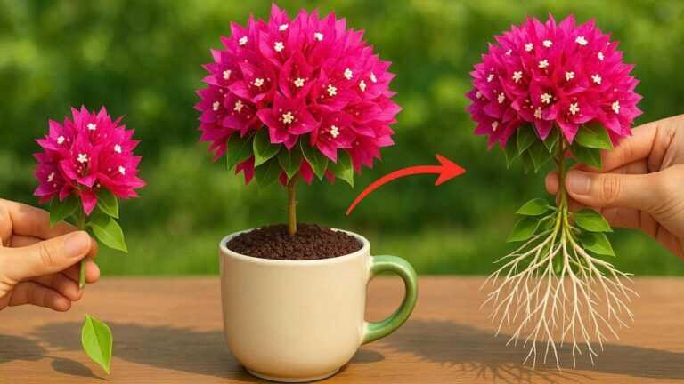 Just Coffee! Gałąź Bougainvillea nagle rośnie 999% korzeni w nocy
