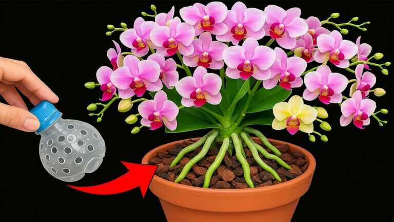 Place this under the roots! No need to water, Orchids will bloom all year round