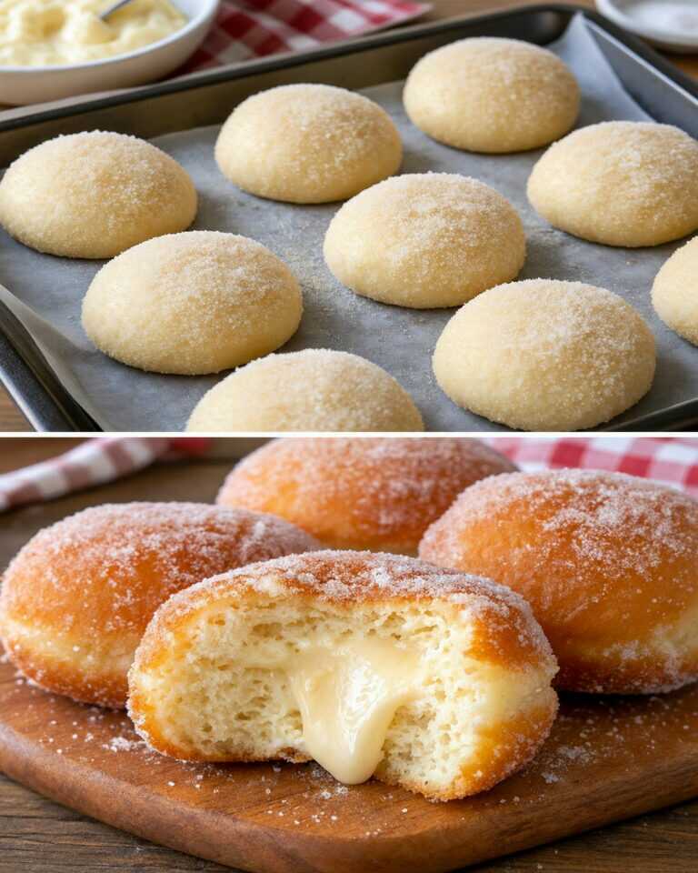 Pączki z kremem na dwa sposoby — smażone i pieczone
