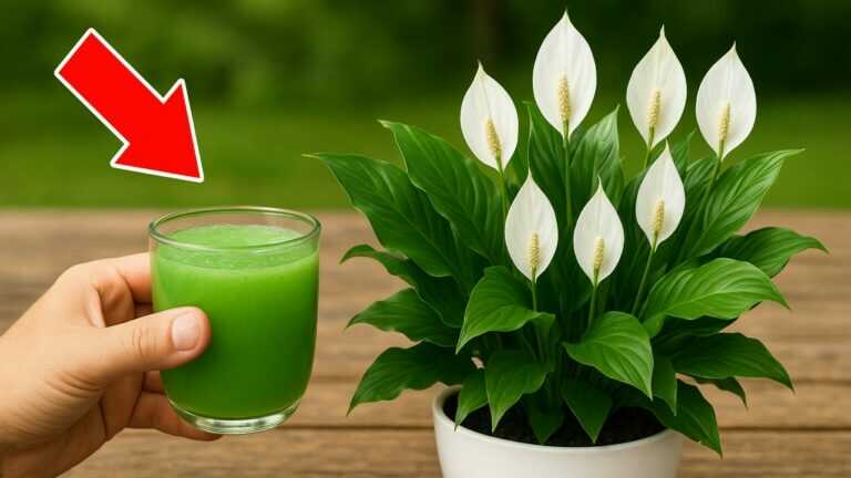 🌸Apenas 1 copo faz o Spathiphyllum explodir com tantas flores (veja o resultado incrível)