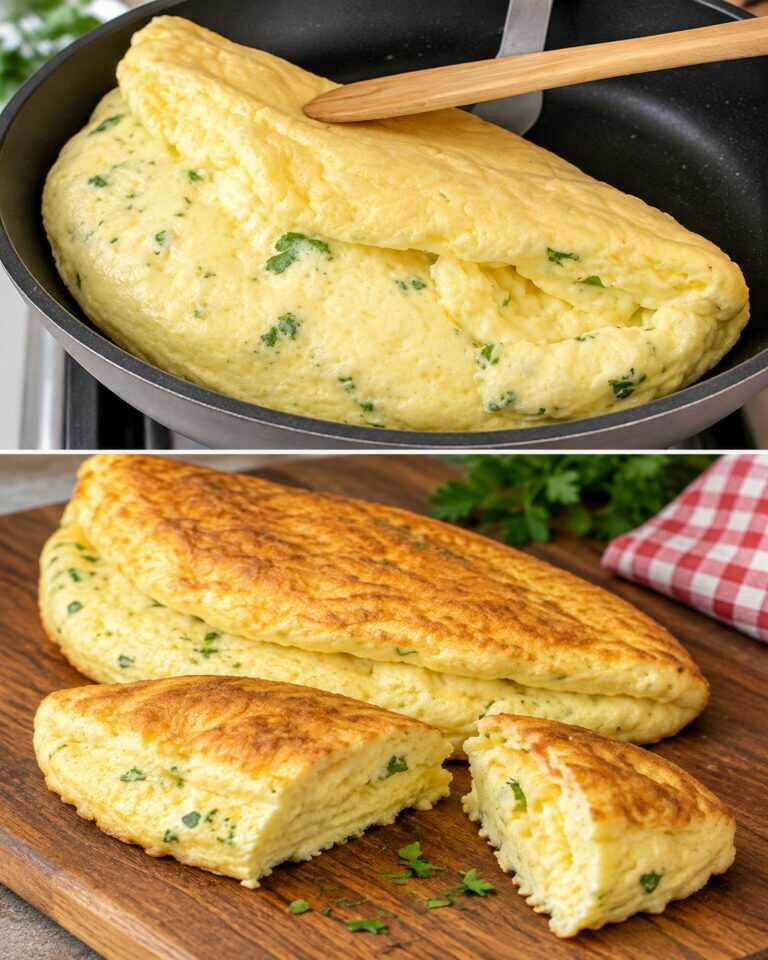 5 Minuten, 2 Eier! Rezept für ein fluffiges Soufflé-Omelett, schnell und einfach!
