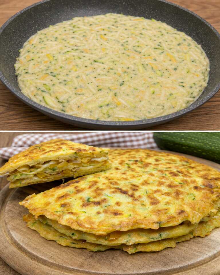 Einfach Kartoffeln und 1 Zucchini reiben, um dieses einfache, leckere und günstige Gericht zuzubereiten