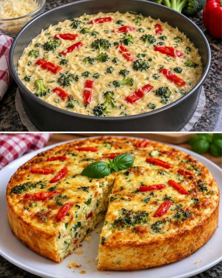 Ganz ohne Mehl! Dieser gebackene Gemüsekuchen gehört zu den besten, die ich je probiert habe