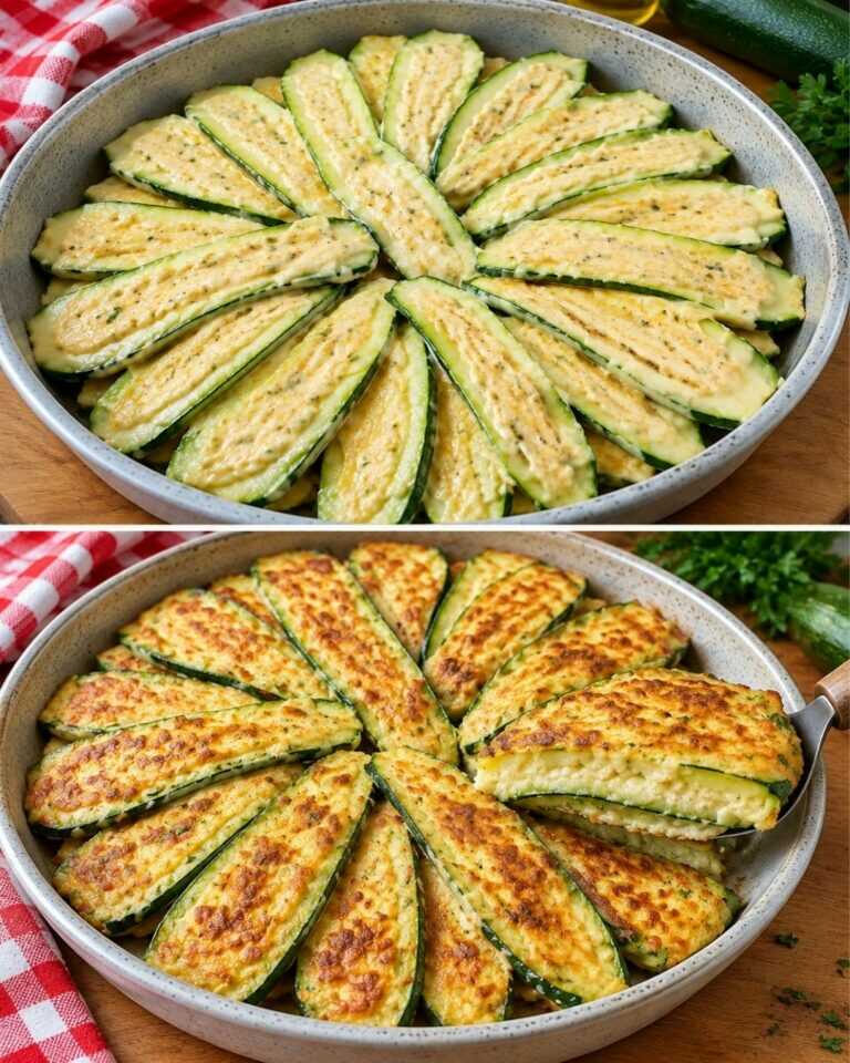 I didn’t even try it, the kids ate it right away! Quick zucchini recipe.