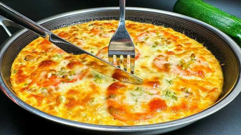 Mix zucchini and eggs! I learned this trick in a fancy restaurant