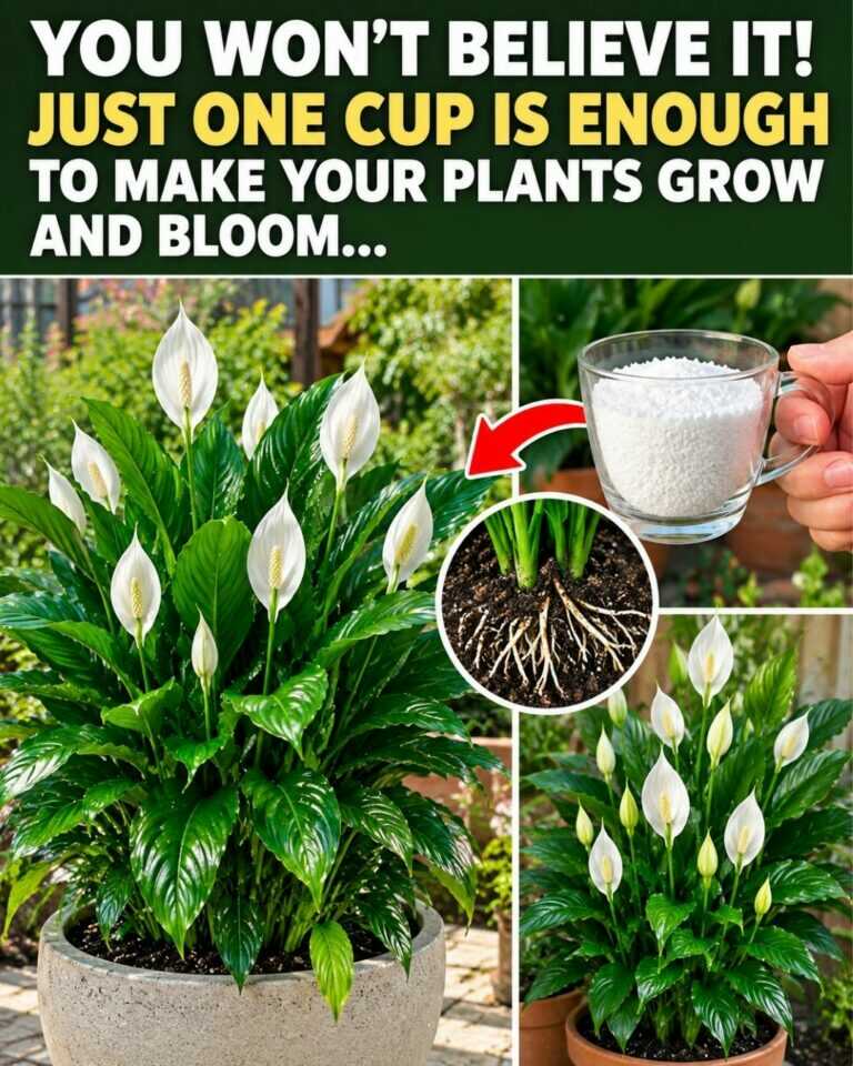 🌸You won’t believe it! Just one cup is enough to make your plants grow and bloom…