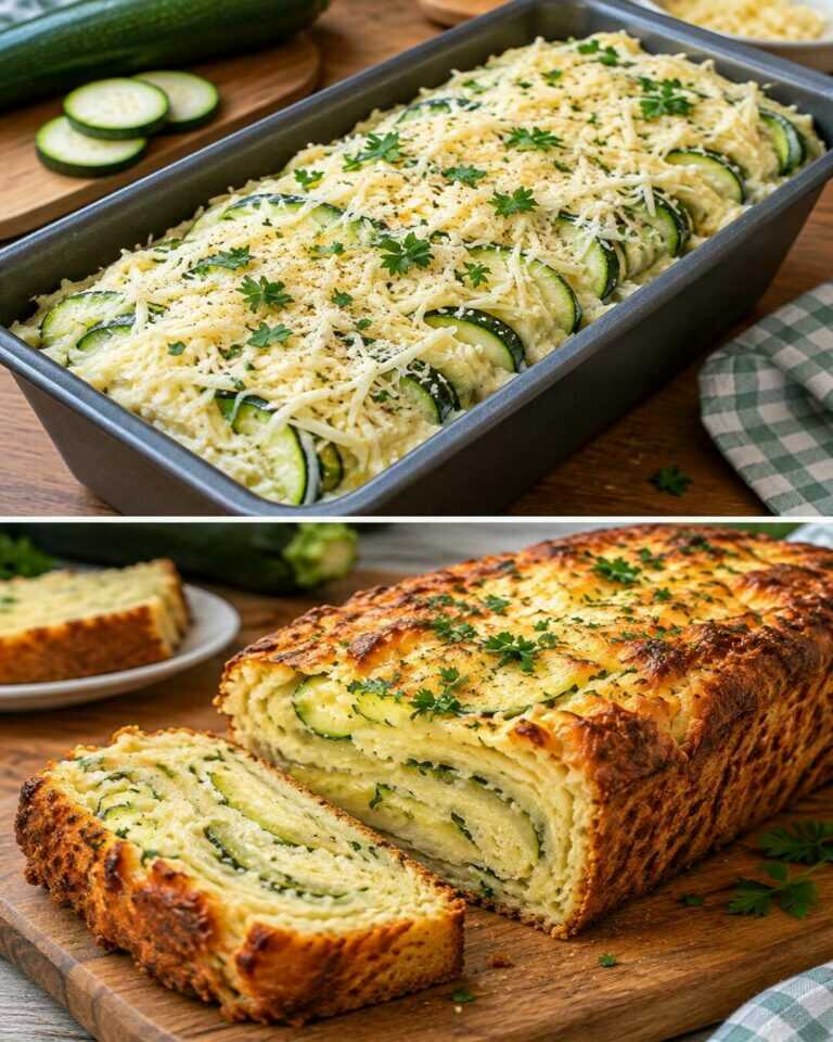 Potato and zucchini mille-feuille — creamy inside and beautifully crisp outside