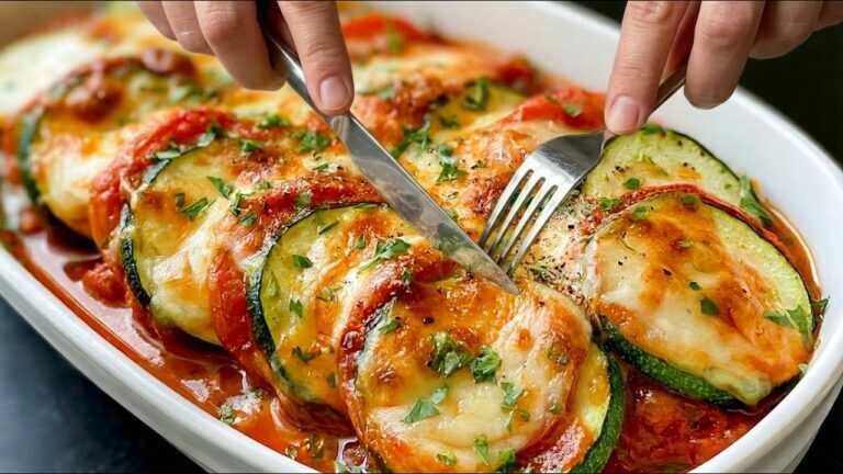 Summer dinner with just 2 zucchini! A fantastic recipe all the neighbors ask y
