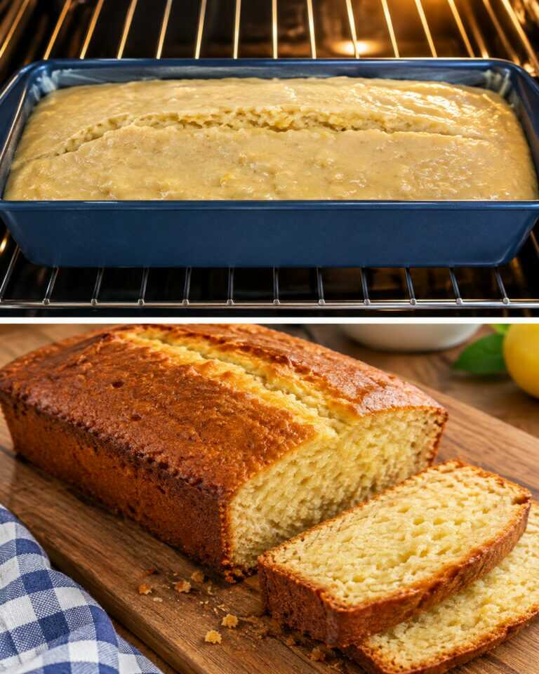 My mother’s butter cake! Very simple but so tasty!
