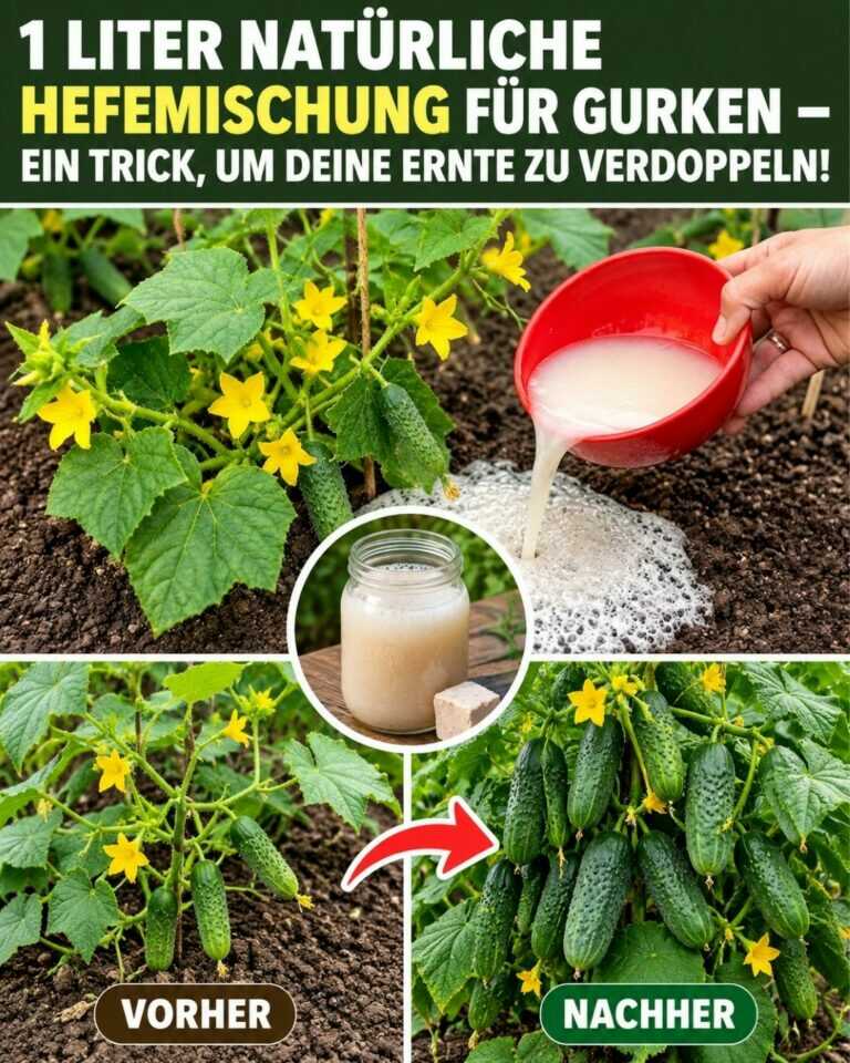 🥒1 Liter natürliche Hefemischung für Gurken – Ein Trick, um deine Ernte zu verdoppeln