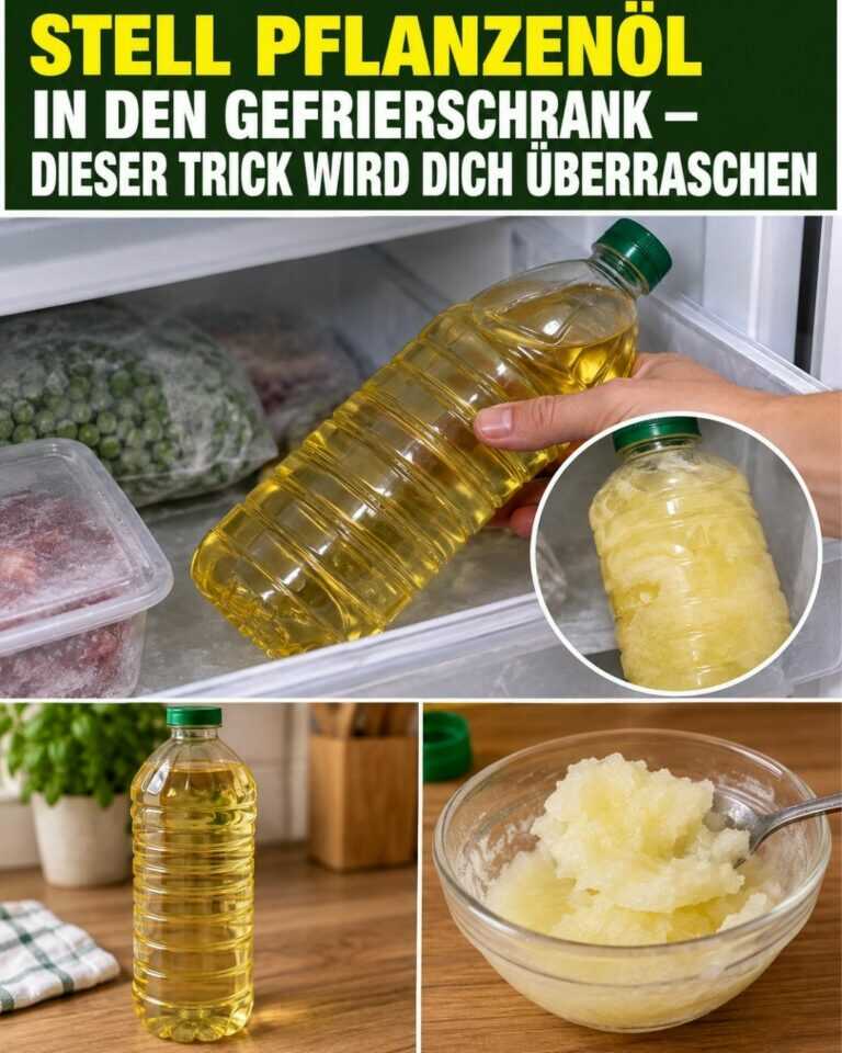 Stell Pflanzenöl in den Gefrierschrank – dieser Trick wird dich überraschen