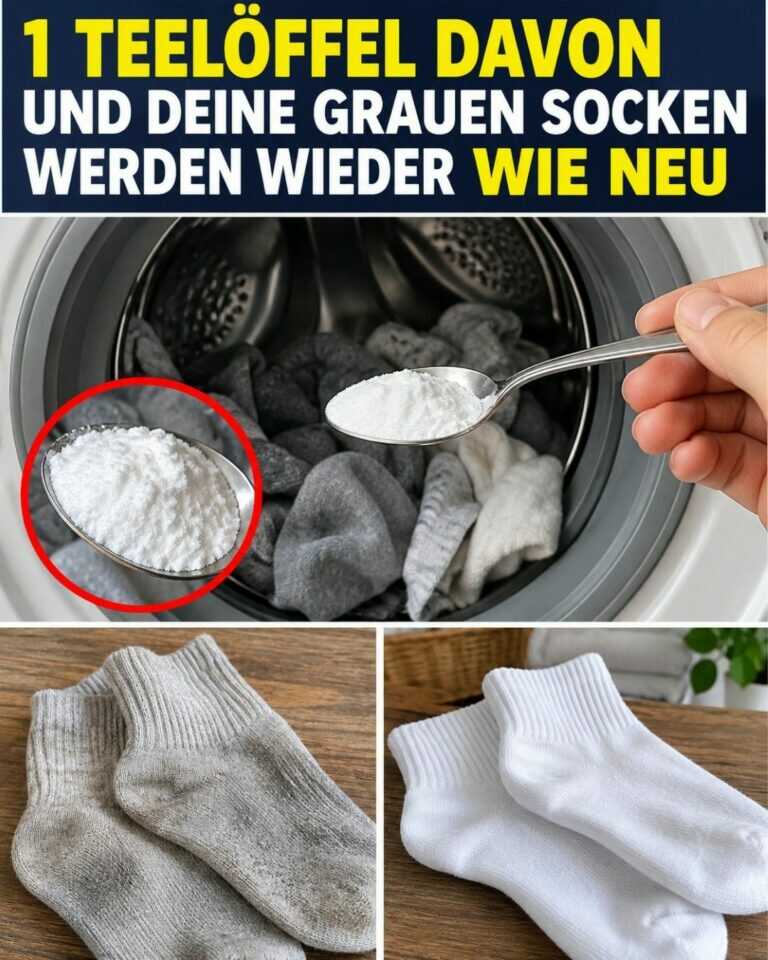 1 Teelöffel davon und deine grauen Socken werden wieder wie neu