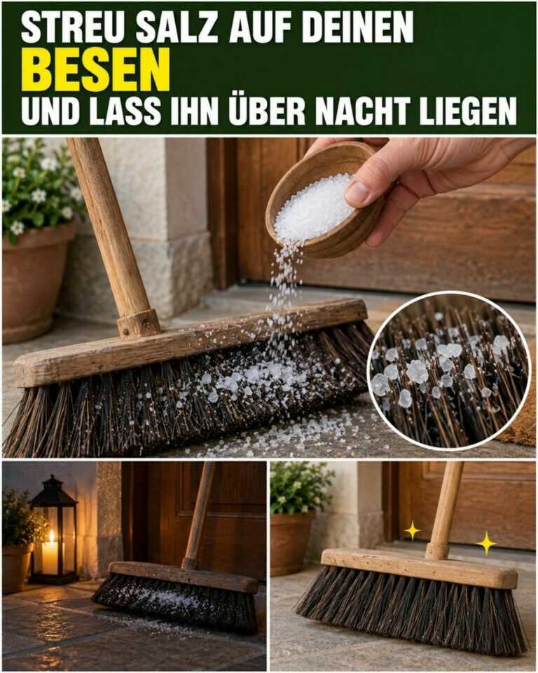 Streu Salz auf deinen Besen und lass ihn über Nacht liegen