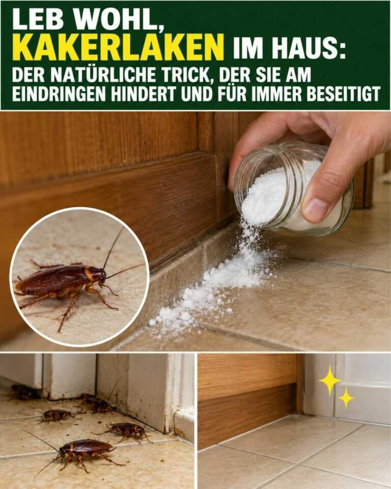 Leb wohl, Kakerlaken im Haus: der natürliche Trick, der sie am Eindringen hindert und für immer beseitigt