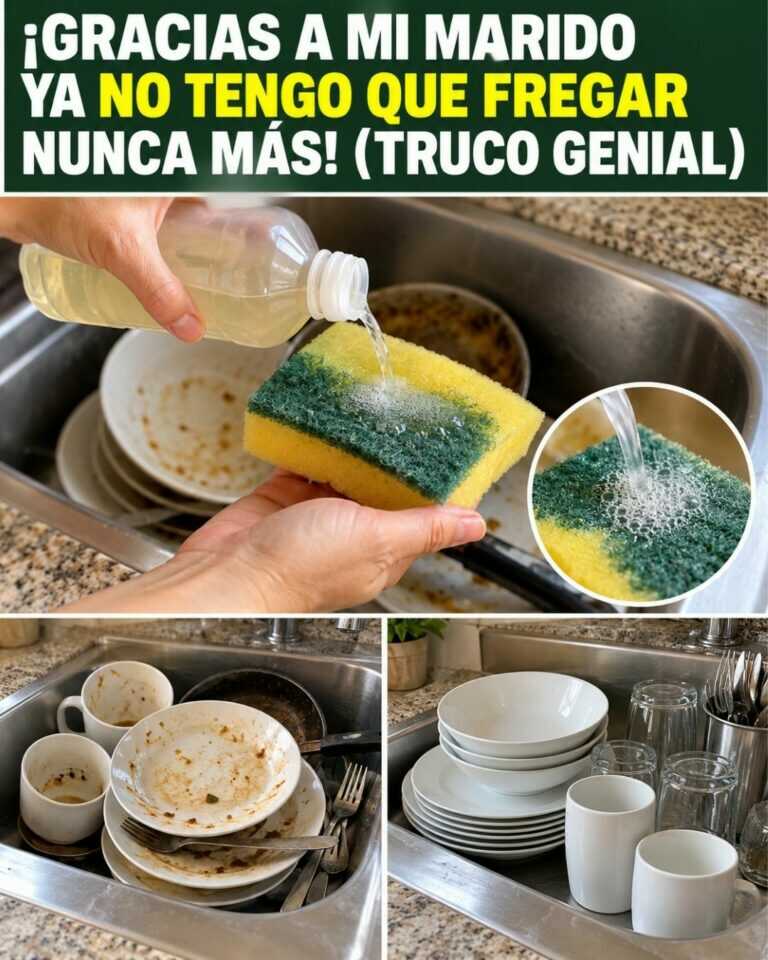 ¡Gracias a mi marido ya no tengo que fregar nunca más! (Truco genial)