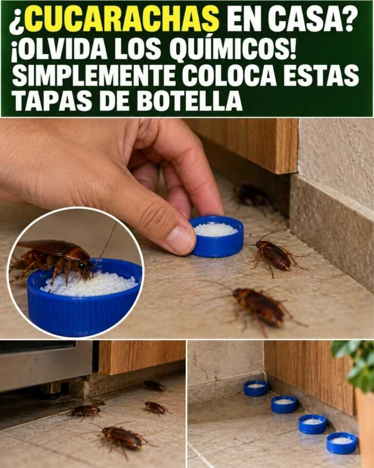 ¿Cucarachas en casa? ¡Olvida los químicos! Simplemente coloca estas tapas de botella