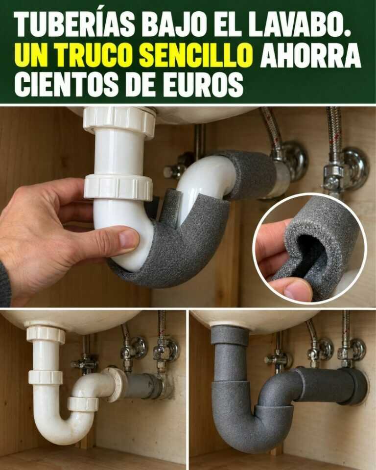 Tuberías bajo el lavabo. Un truco sencillo ahorra cientos de euros
