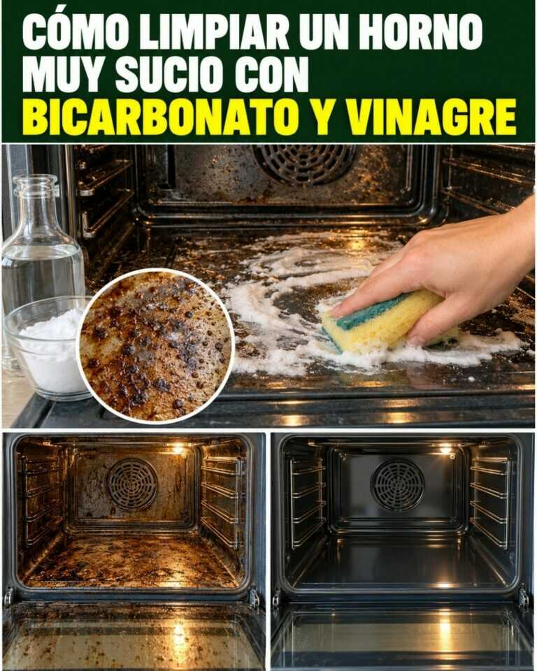 Cómo limpiar un horno muy sucio con bicarbonato y vinagre