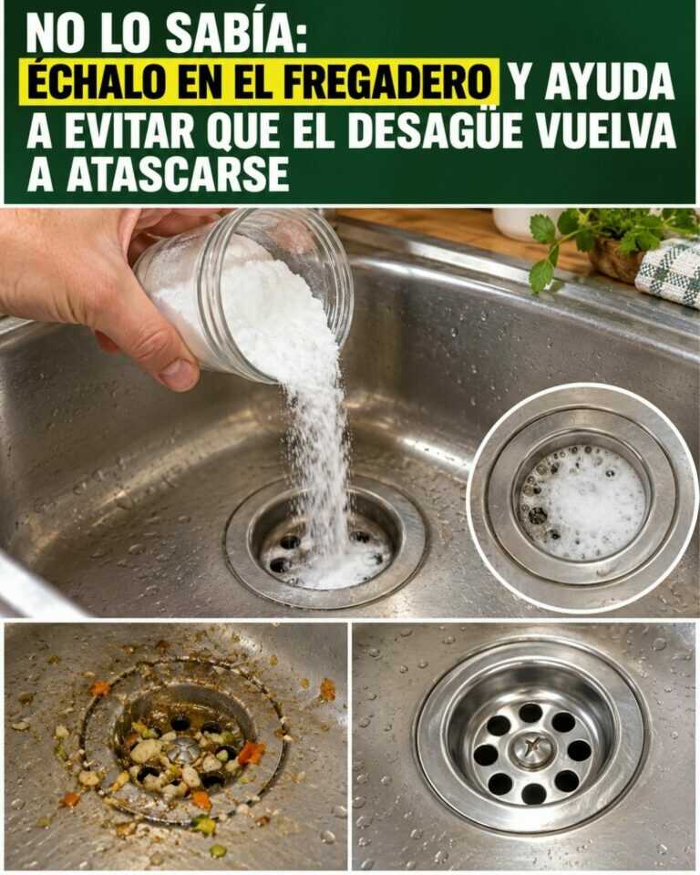 No lo sabía: échalo en el fregadero y ayuda a evitar que el desagüe vuelva a atascarse 💥
