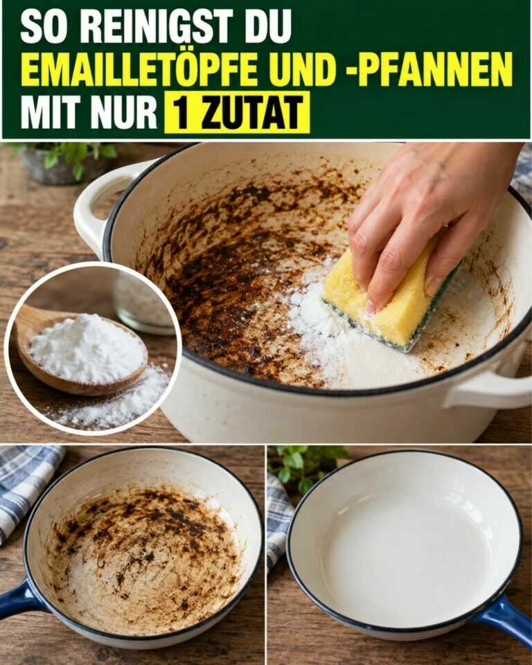 So reinigst du Emailletöpfe und -pfannen mit nur 1 Zutat