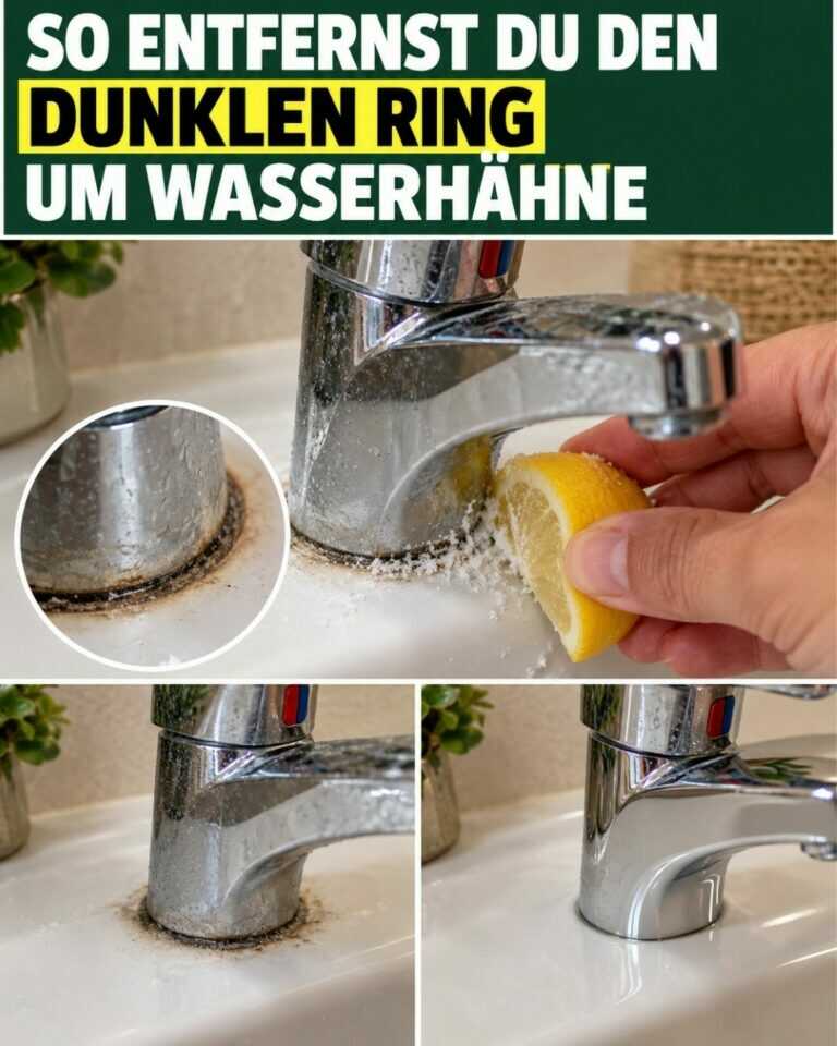 So entfernst du den dunklen Ring um Wasserhähne
