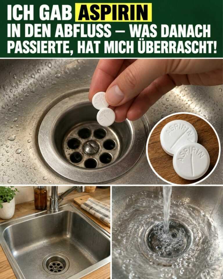Ich gab Aspirin in den Abfluss — was danach passierte, hat mich überrascht!
