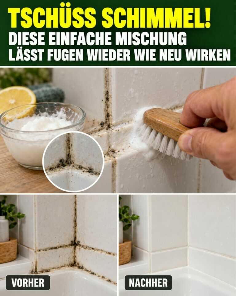 Tschüss Schimmel! Diese einfache Mischung lässt Fugen wieder wie neu wirken