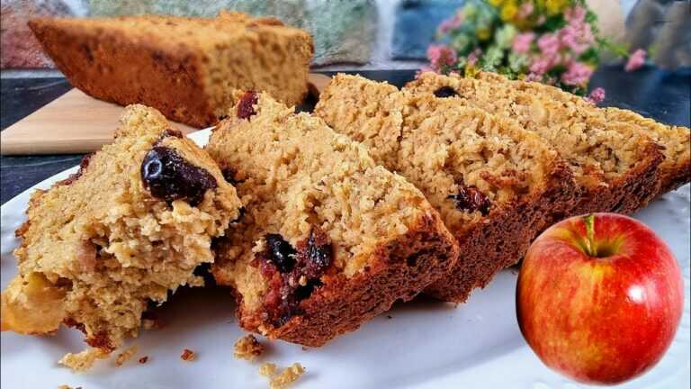 Torta dietetica di avena e mele in 5 minuti! Niente farina, niente burro, niente zucchero