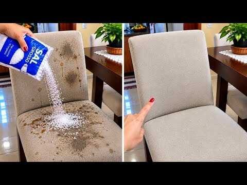 Stühle, Sofa und Sessel mit Salz reinigen — so können Flecken deutlich heller werden
