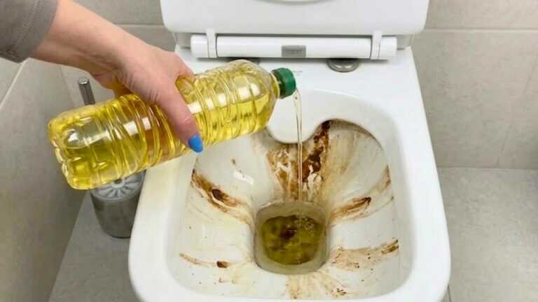 Kalk und Ablagerungen in der Toilette verschwinden! Gib diese Mischung hinein und sieh selbst