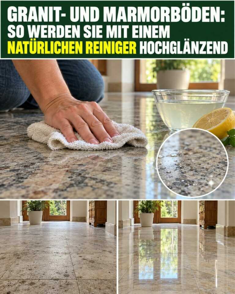 Granit- und Marmorböden: So werden sie mit einem natürlichen Reiniger hochglänzend