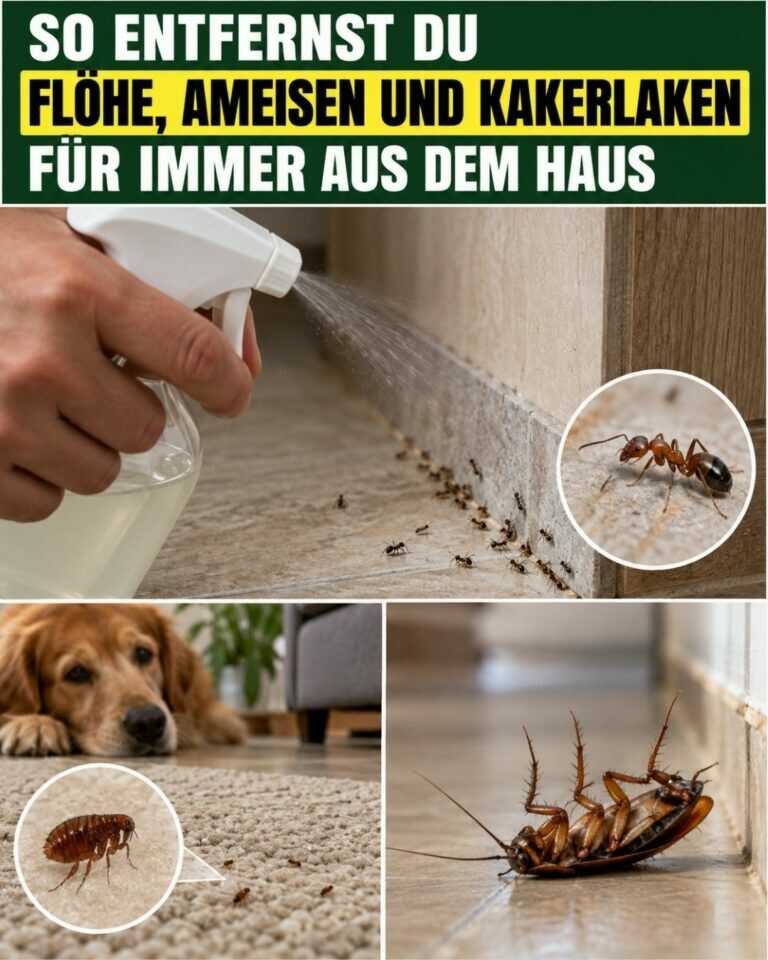 So entfernst du Flöhe, Ameisen und Kakerlaken für immer aus dem Haus