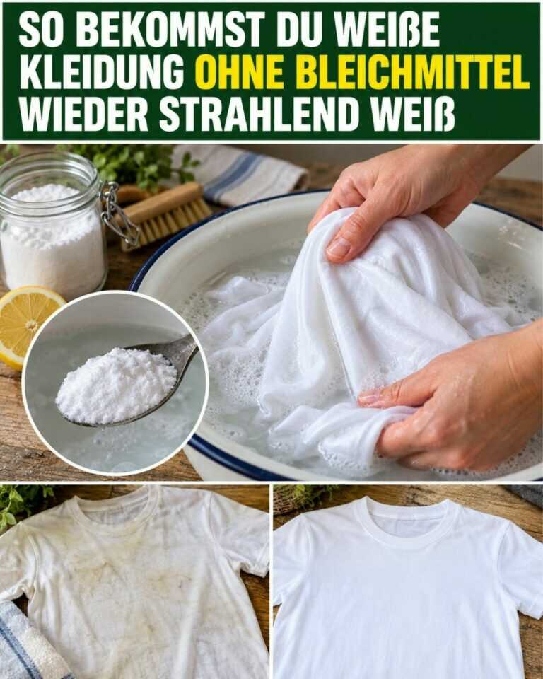 So bekommst du weiße Kleidung ohne Bleichmittel wieder strahlend weiß