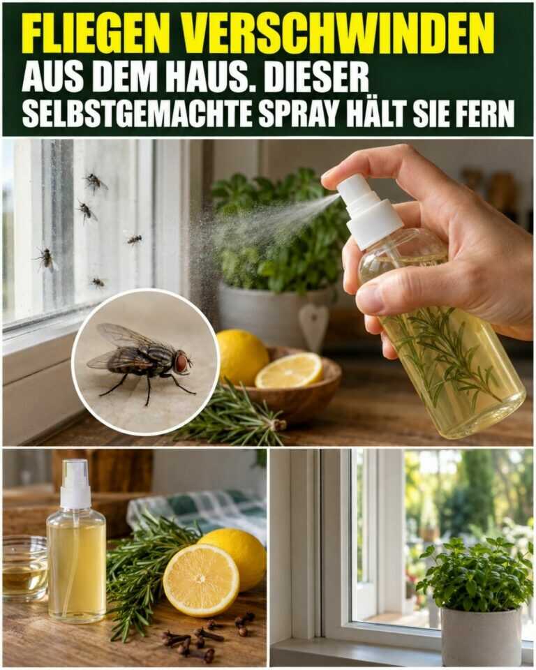 Fliegen verschwinden aus dem Haus. Dieser selbstgemachte Spray hält sie fern