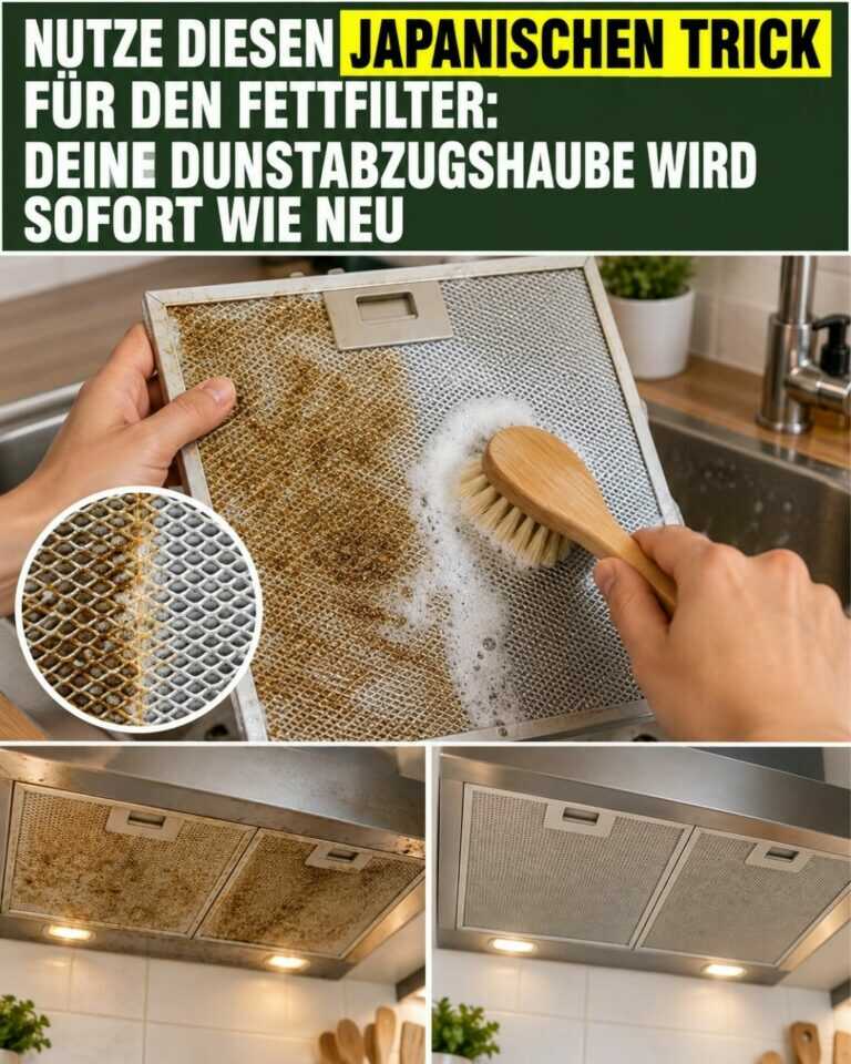 Nutze diesen japanischen Trick für den Fettfilter: Deine Dunstabzugshaube wird sofort wie neu