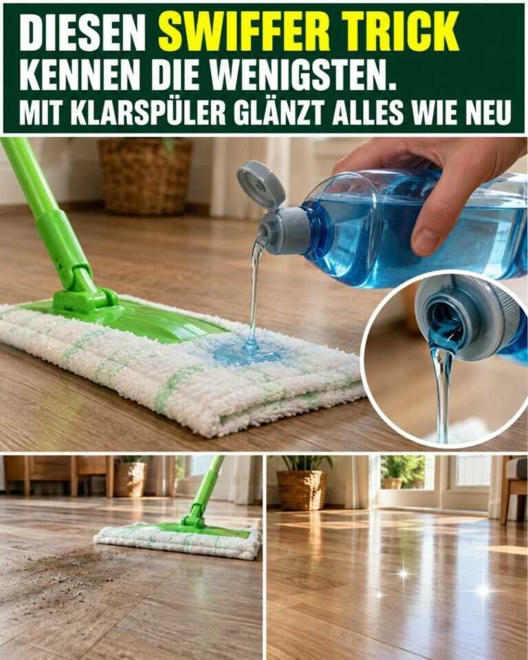 Diesen Swiffer Trick kennen die wenigsten. Mit Klarspüler glänzt alles wie neu