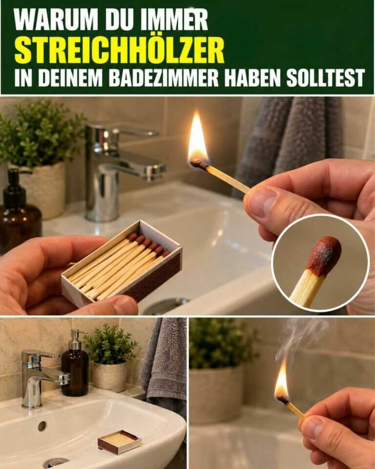 Warum du immer Streichhölzer in deinem Badezimmer haben solltest