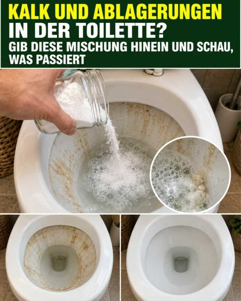 Kalk und Ablagerungen in der Toilette? Gib diese Mischung hinein und schau, was passiert