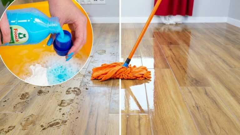 Aggiungi questo ingrediente all’acqua — pavimenti più brillanti e con meno aloni