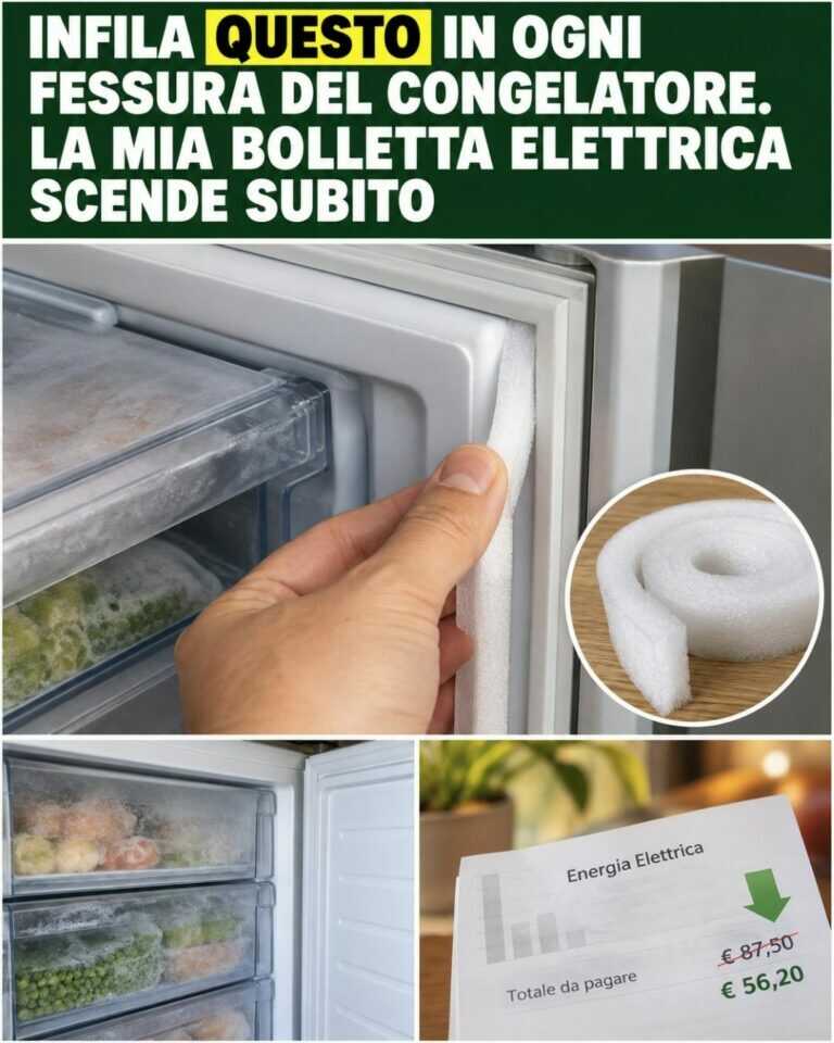 Infila QUESTO in ogni fessura del congelatore. La mia bolletta elettrica scende subito
