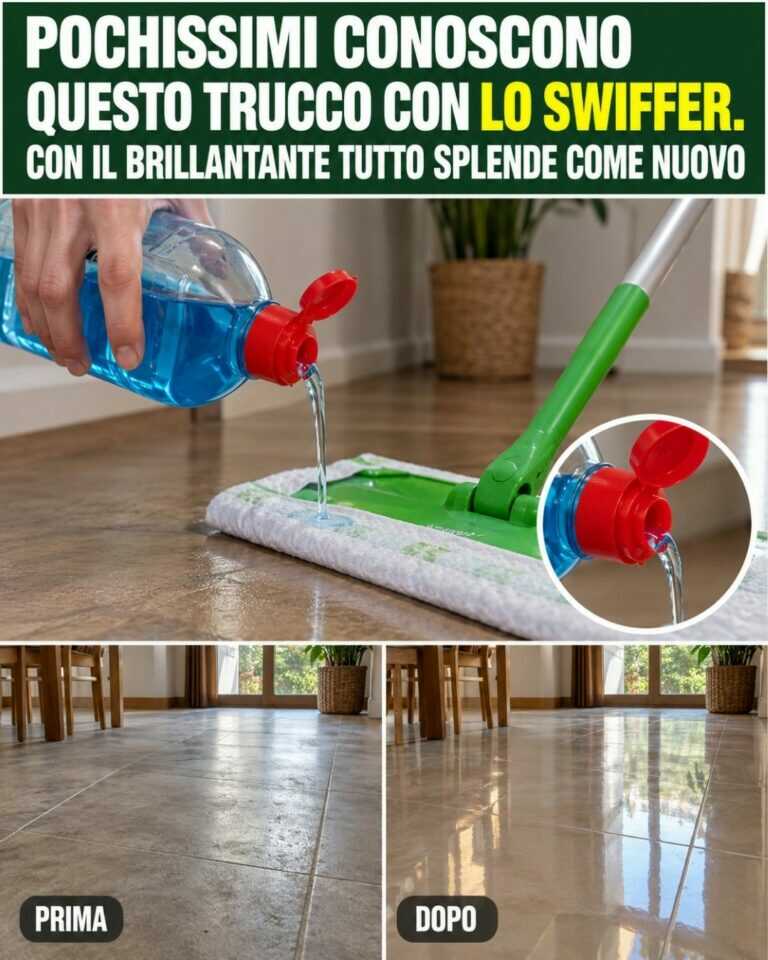 Pochissimi conoscono questo trucco con lo Swiffer. Con il brillantante tutto splende come nuovo