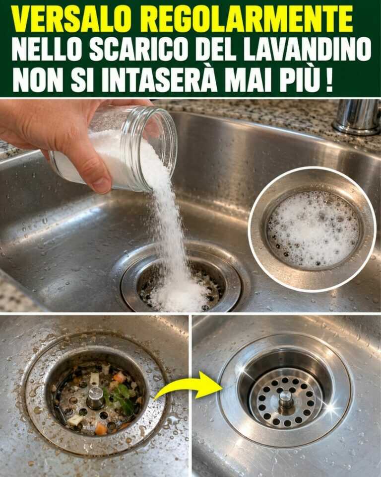 Versalo regolarmente nello scarico del lavandino 💥 Non si intaserà mai più