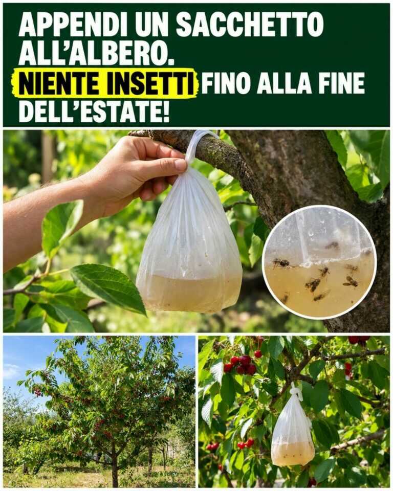 Appendi un sacchetto all’albero. Niente insetti fino alla fine dell’estate!