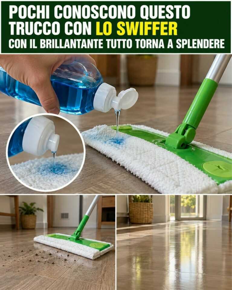 Pochi conoscono questo trucco con lo Swiffer — con il brillantante tutto torna a splendere