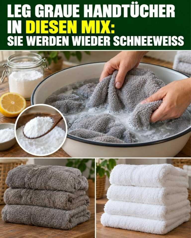Leg graue Handtücher in diesen Mix: Sie werden wieder schneeweiß