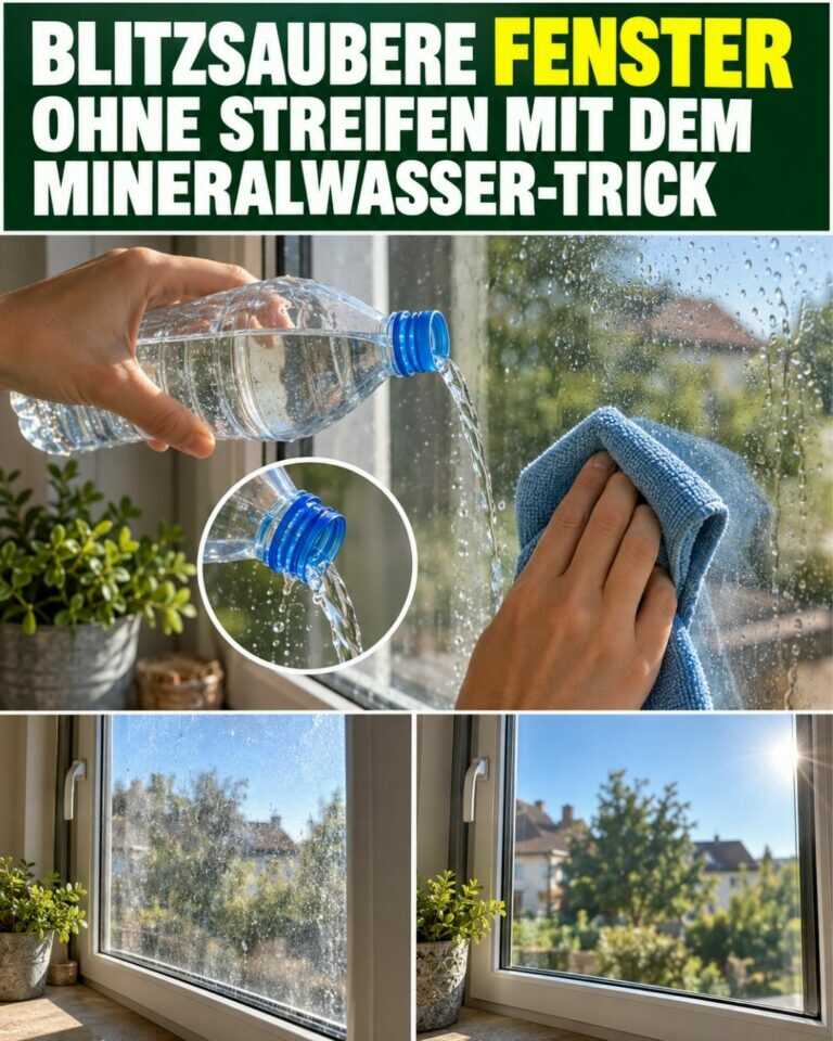 Blitzsaubere Fenster ohne Streifen mit dem Mineralwasser-Trick