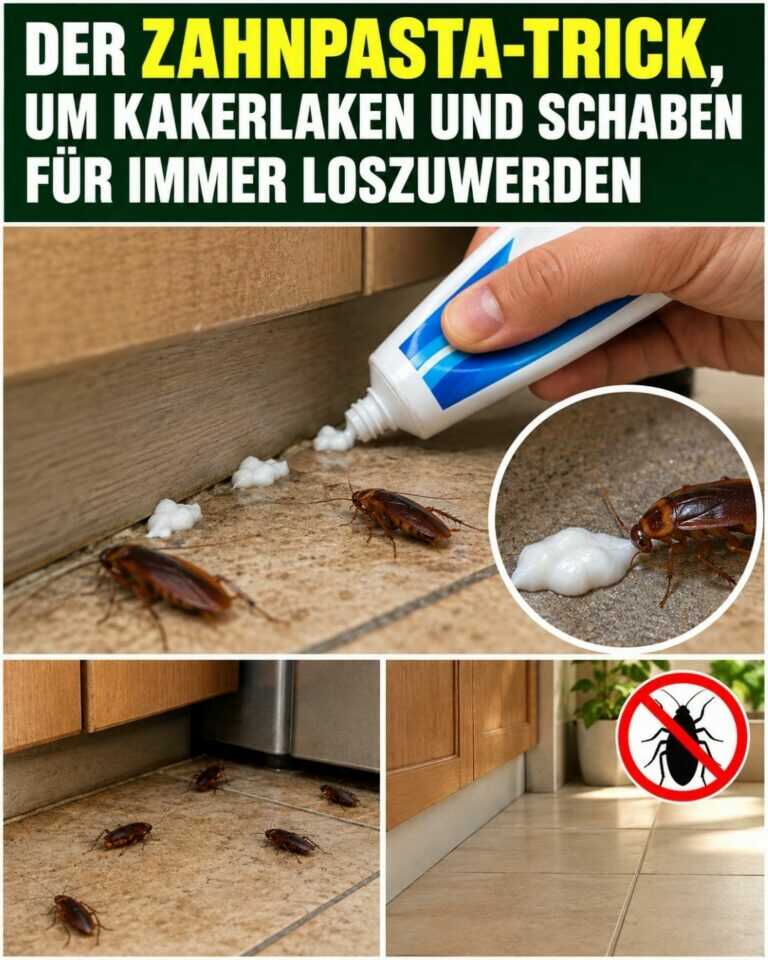 Der Zahnpasta-Trick, um Kakerlaken und Schaben für immer loszuwerden