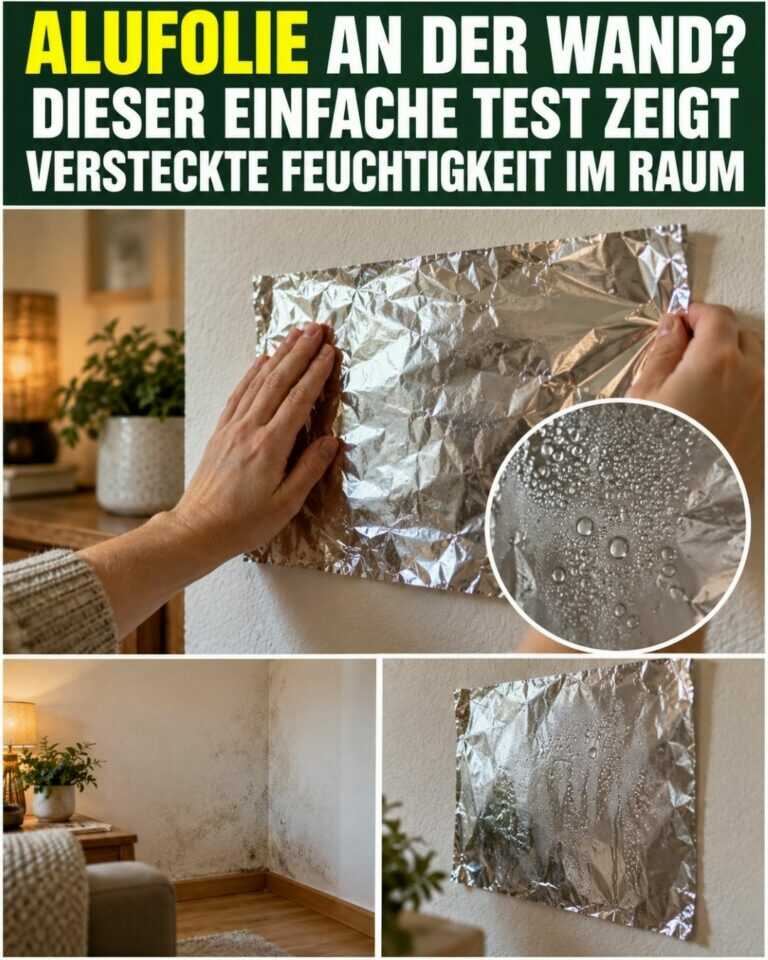 Alufolie an der Wand? Dieser einfache Test zeigt versteckte Feuchtigkeit im Raum