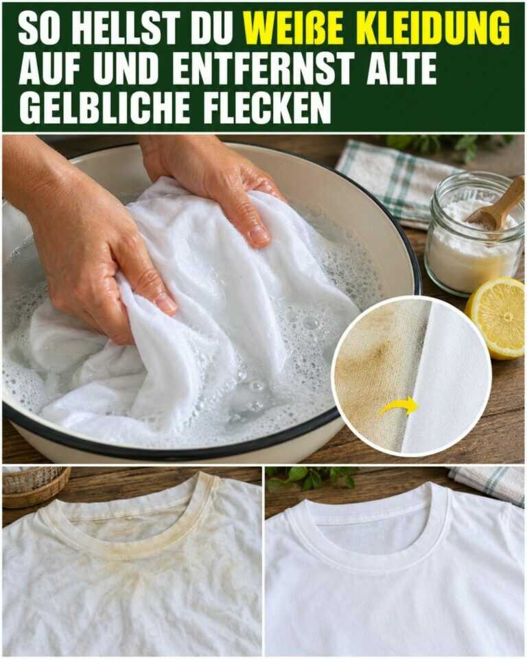 So hellst du weiße Kleidung auf und entfernst alte gelbliche Flecken